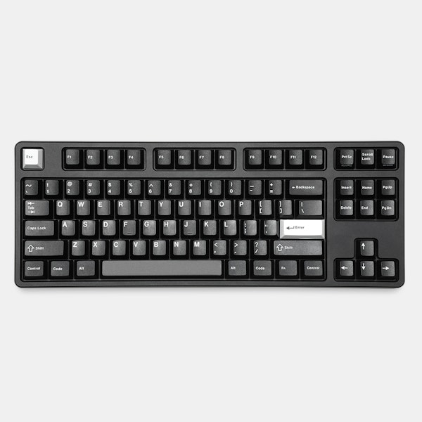 Drop GMK White-On-Black Custom Keycap Set | Doubleshot ABS | Drop